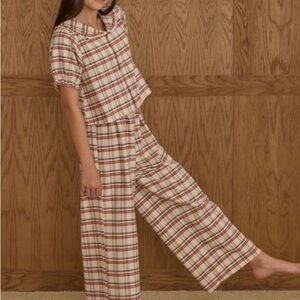 Rylee + cru ruffle pajamas in holiday fannel